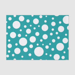 Teal Spots Tissue Paper