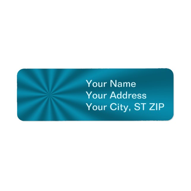 Teal Starburst Address Labels (Front)