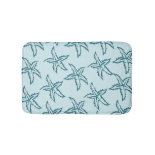 Teal Starfish Bath Mat