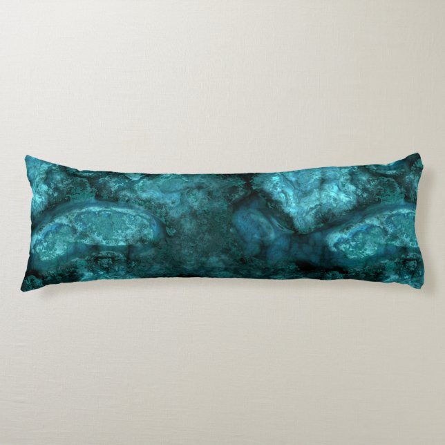 Teal Stone abstract Body Cushion (Front)