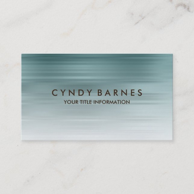 Teal Stripe Business Card (Front)