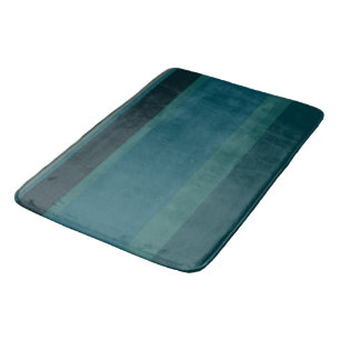Teal Stripes Bath Mat