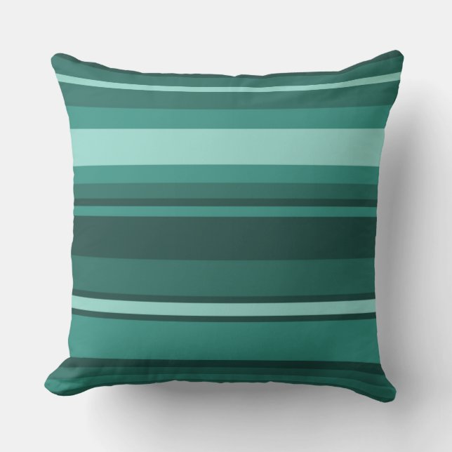 Teal stripes cushion (Front)