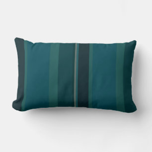 Teal Stripes Lumbar Cushion