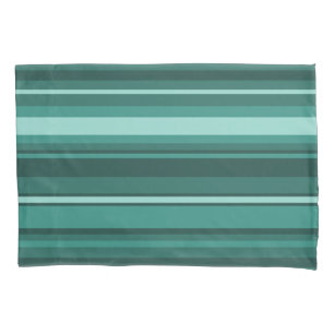 Teal stripes pillowcase