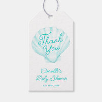 Teal Summer Beach Baby Shower Thank you
