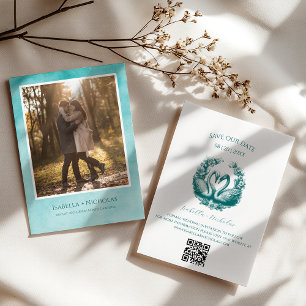 Teal Swan Photo Save the Date Card