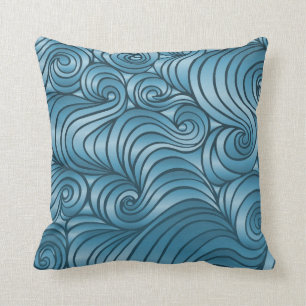 Teal Swirl Pillow