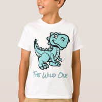 Teal T Rex Dinosaur Outline Name