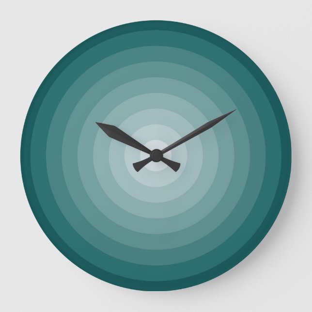 Teal Target Large Wall Clock by Janz (Front)