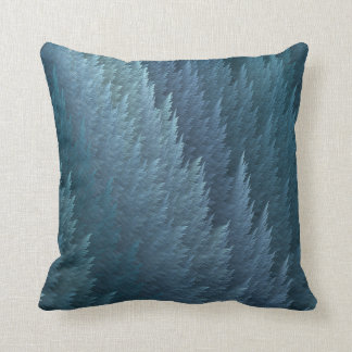 Teal Tartan Feather Pattern Design Throw Pillow