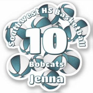 teal team colours basketballs kids sports 