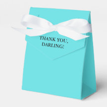 Teal Thank You Darling Favour Box