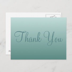Teal Thank You Postcards