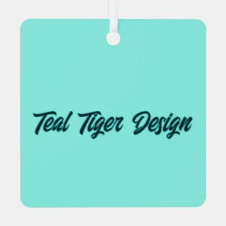 Teal Tiger Design Too Metal Tree Decoration