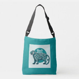 Teal Tiger Tote