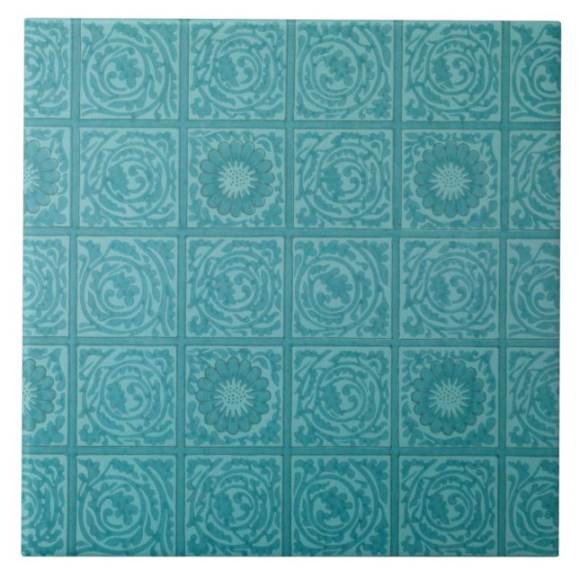 Teal Tile Pattern (by William Morris) (Front)