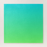 Teal to Lime Green | Modern Colour Gradient Ombre Jigsaw Puzzle<br><div class="desc">Modern colour gradient.</div>