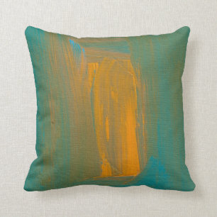 Teal to orange Throw Pillow