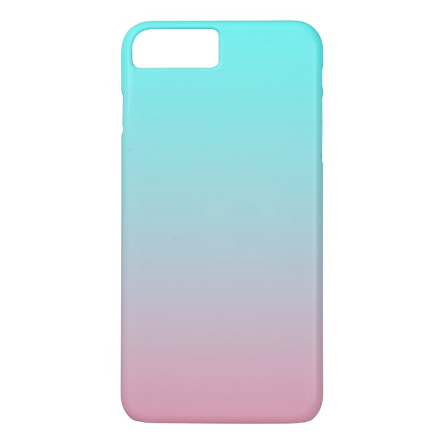 Teal to Pink Simple Gradient Blended Background Case-Mate iPhone Case (Back)