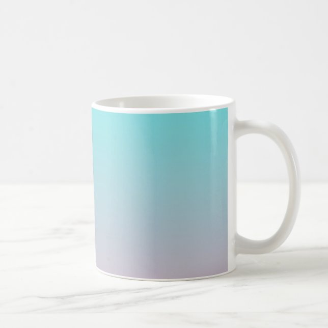 Teal to Pink Simple Gradient Blended Background Coffee Mug (Right)