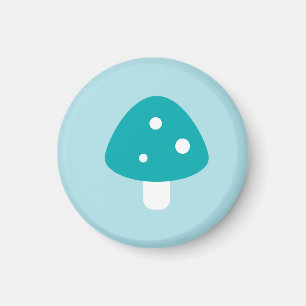 Teal Toadstool Magnet