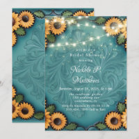 Teal Tooled Leather Sunflower Brunch & Bubbly