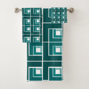 Teal Topsy Turvy Bath Towel Set