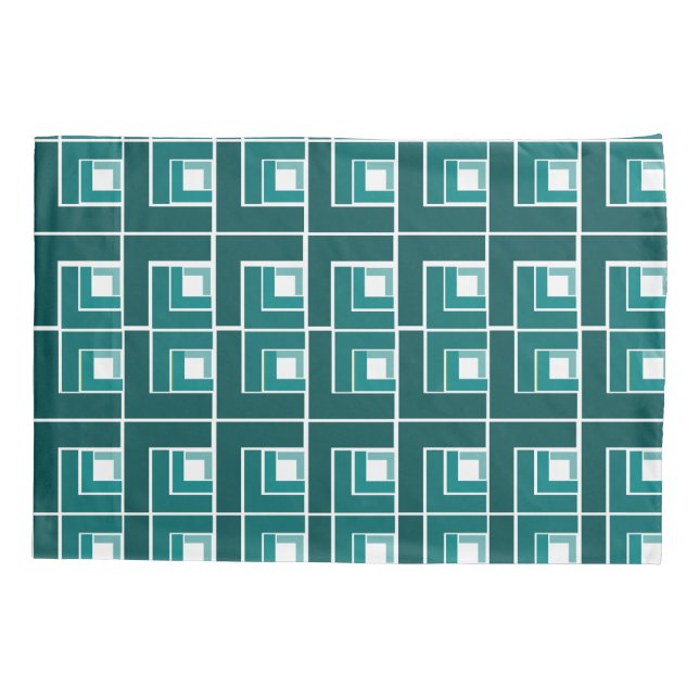 Teal Topsy Turvy  Pillowcase (Back)