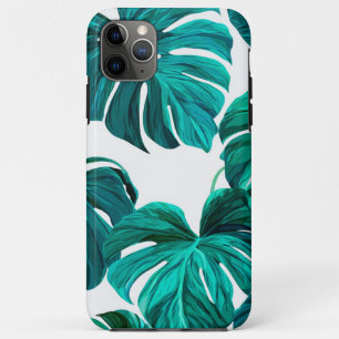 Teal Tropical Monstera Leaf Seamless Pattern Art Case-Mate iPhone Case
