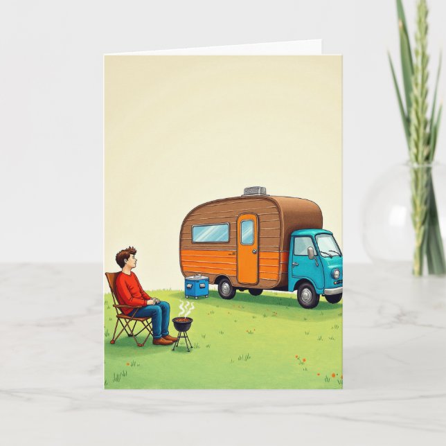 Teal Truck Fathers Day Card (Front)