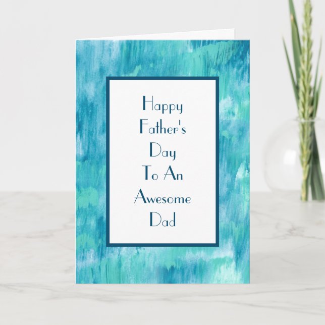 Teal Turquoise Abstract Card (Front)