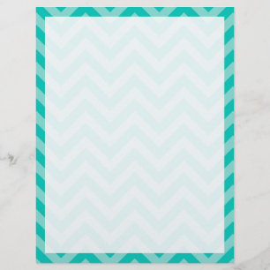 Teal Turquoise Aqua Large Chevron ZigZag Pattern