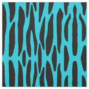 Teal Turquoise Blue Zebra Animal Print Teen Girl Fabric