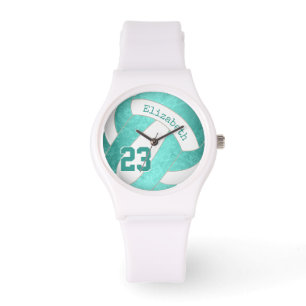 teal turquoise colourful girly volleyball watch