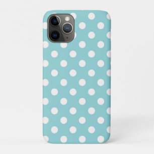 Teal Turquoise Green & White Polka Dots Dot Case-Mate iPhone Case