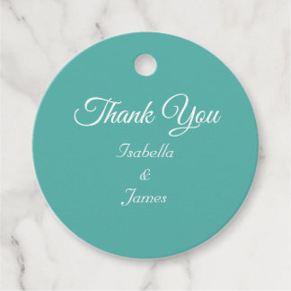 Teal Turquoise Thank You Favour Tags