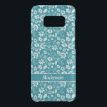 Teal Turquoise Tropical Girly Flowers Monogram Uncommon Samsung Galaxy S8 Case<br><div class="desc">Stylish and Modern Teal Turquoise Tropical Girly Flowers Monogram phone case with space for your monogram or name. Easy to customise with text,  fonts,  and colours. Created by Zazzle pro designer BK Thompson exclusively for Cedar and String; please contact us if you need assistance with the design.</div>
