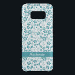Teal Turquoise Tropical Girly Flowers Monogram Uncommon Samsung Galaxy S8 Case<br><div class="desc">Stylish and Modern Teal Turquoise Tropical Girly Flowers Monogram phone case with space for your monogram or name. Easy to customise with text,  fonts,  and colours. Created by Zazzle pro designer BK Thompson exclusively for Cedar and String; please contact us if you need assistance with the design.</div>