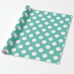 Teal Turquoise & White Polka Dots Birthday Party Wrapping Paper<br><div class="desc">Wrapping Paper</div>