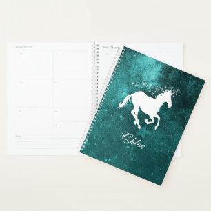 Teal Unicorn Personalised Planner