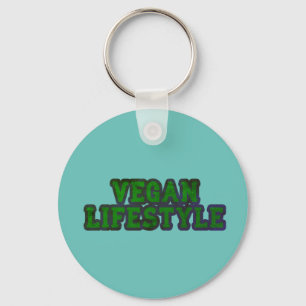 Teal Vegan Lifestyle Keychain