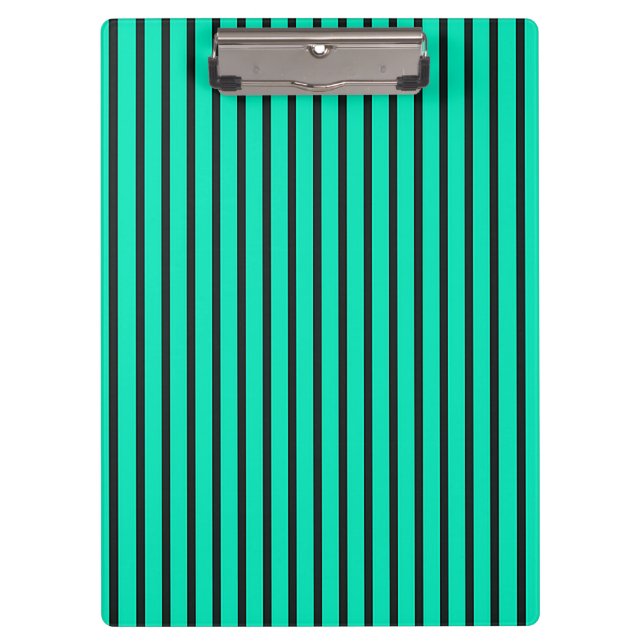 Teal Vertical stripes pattern Clipboard (Front)