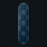 Teal Victorian Gothic Skull & Monogram Minimalist Skateboard<br><div class="desc">This elegant skateboard featuring Victorian skull pattern & custom monogram would make a wonderful gift for someone,  who loves gothic stuff! Easily add the desired initial by clicking on the "personalise this template" option.</div>