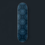 Teal Victorian Gothic Skull & Monogram Minimalist Skateboard<br><div class="desc">This elegant skateboard featuring Victorian skull pattern & custom monogram would make a wonderful gift for someone,  who loves gothic stuff! Easily add the desired initial by clicking on the "personalise this template" option.</div>