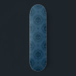 Teal Victorian Gothic Skull & Monogram Minimalist  Skateboard<br><div class="desc">This elegant skateboard featuring Victorian skull pattern & custom monogram would make a wonderful gift for someone,  who loves gothic stuff! Easily add the desired initial by clicking on the "personalise this template" option.</div>