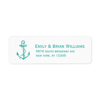 Teal Vintage Anchor Illustration