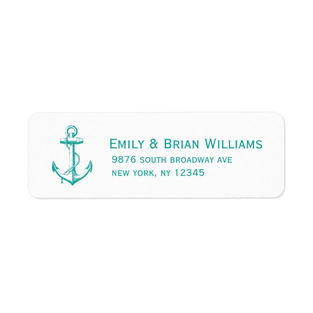 Teal Vintage Anchor Illustration (Front)