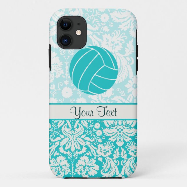 Teal Volleyball Case-Mate iPhone Case (Back)