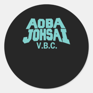 Teal Volleyball Practice Anime Manga Cosplay Classic Round Sticker